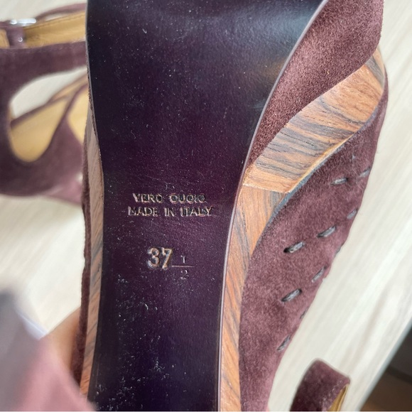 True Religion Embroidered Suede Platform Heels - Picture 6 of 7